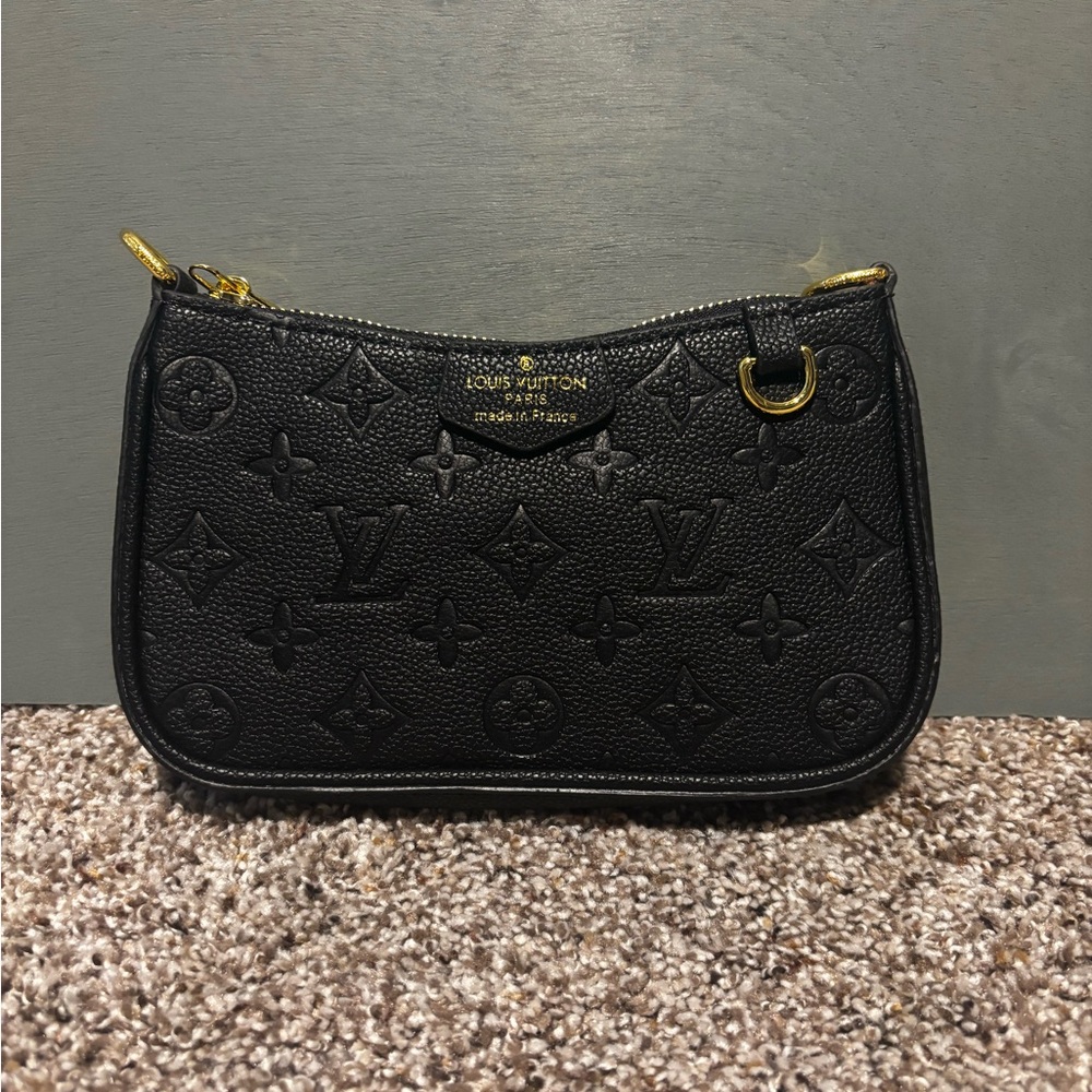 Louis Vuitton Black Monogram Empreinte Wristlet Clutch